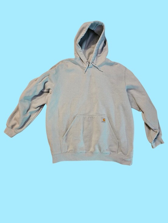 Carhartt Other - Carhartt Light Blue/Gray Classic Pullover Hoodie Sz 2XL Loose Fit